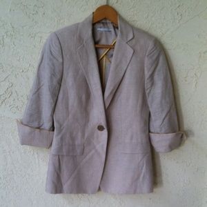 T Tahari Linen Blend Blazer/Jacket Excellent